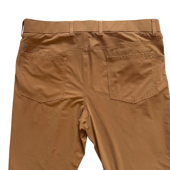Callaway Golf Pants Mens 38x30 Brown Rust Lightweight Performance Flat Front - Picture 10 of 11